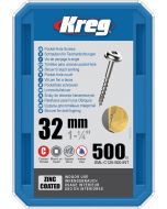 Kreg Pocket-Hole Schroeven 32mm verzinkt Grof Draad  (500st.)